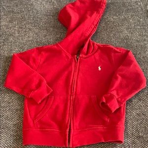 Red light zip-up hoodie